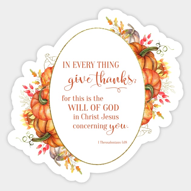 In Every Thing Give Thanks Wreath Sticker by Simply Robin Creations